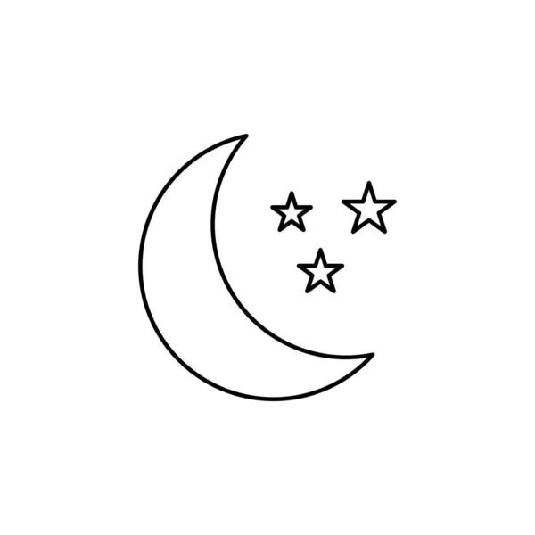 Moon Icon Vector Illustration — Stock Vector