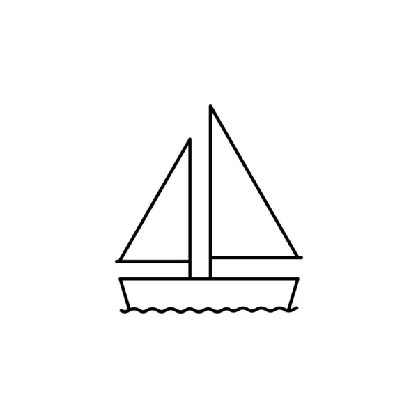 Sailboat Icon Vector Illustration — Stock Vector