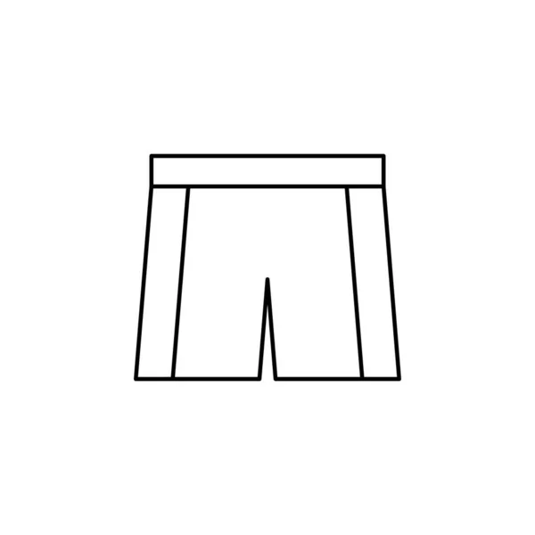 Icono Pantalones Cortos Ilustración Simple Del Diseño Del Símbolo Del — Archivo Imágenes Vectoriales