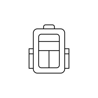 sırt çantası simgesi vektör illüstrasyonu