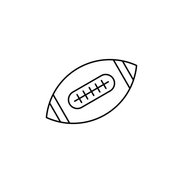 Rugby Kula Ikona Wektor Ilustracja Projekt — Wektor stockowy