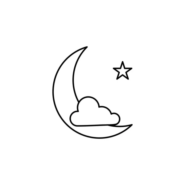 Moon Icon Vector Illustration — Stock Vector