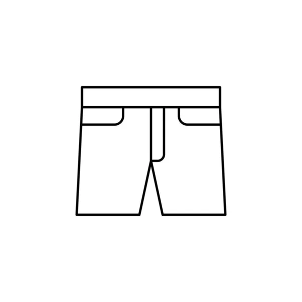 Icona Dei Pantaloncini Semplice Illustrazione Vestiti Icone Vettoriali Web — Vettoriale Stock