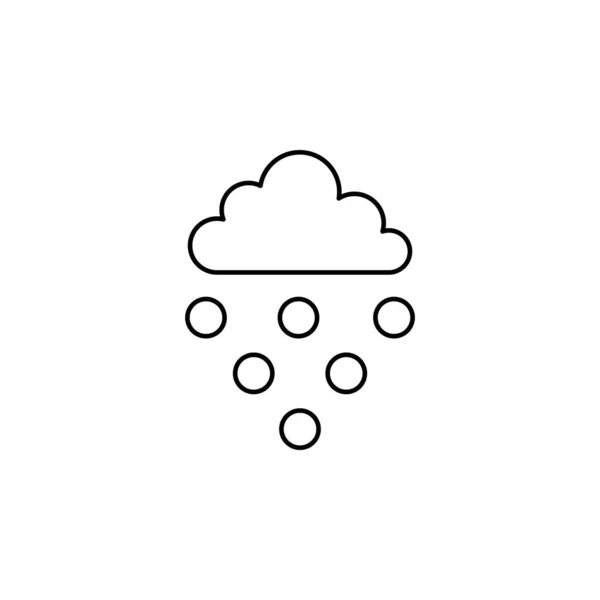 Schnee Schneefall Wolkensymbolvektorillustration — Stockvektor