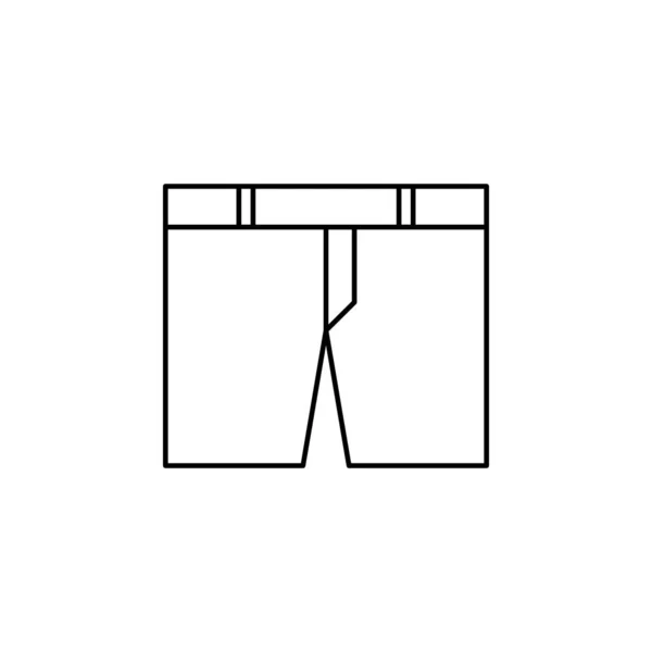 Icona Dei Pantaloncini Semplice Illustrazione Vestiti Simbolo Vettoriale Web Design — Vettoriale Stock