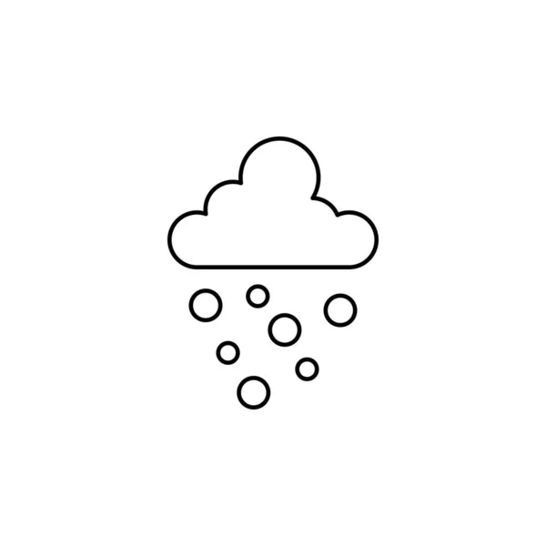 Regenwolken Symbol Gestaltungselement Für Wettervorhersagen Vektorillustration — Stockvektor