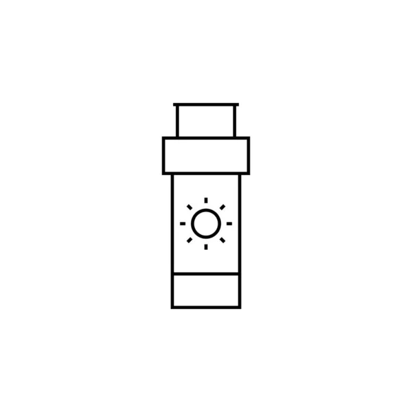Сонячний Блок Сонцезахисний Крем Лосьйон Літнє Зображення Ікони — стоковий вектор