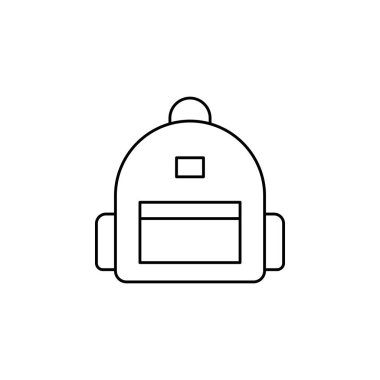 sırt çantası simgesi vektör illüstrasyonu