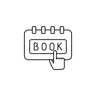 Rezervasyon, Bilet, Simge vektörü illüstrasyonuName