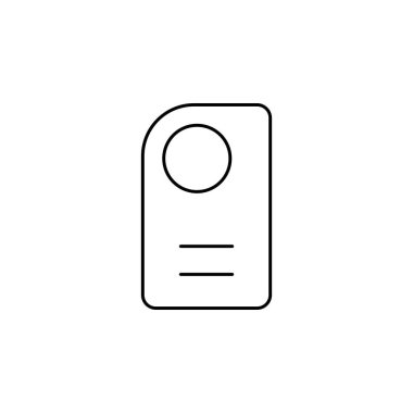 Kapı Askısı, Otel ikon vektör çizimi