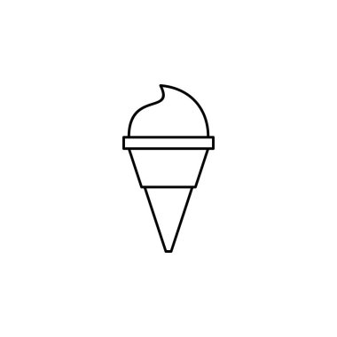 dondurma ikonu vektör illüstrasyonu