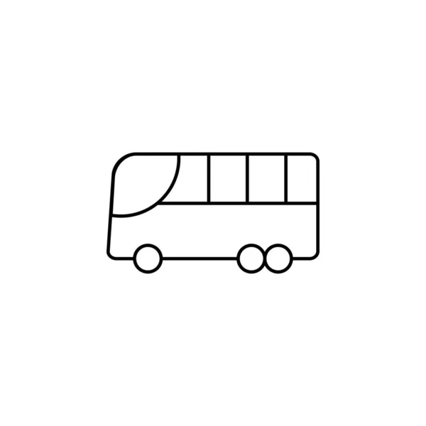 Wektor Ikony Autobusu Znak Cienkiej Linii Odizolowany Symbol Konturu Ilustracja — Wektor stockowy