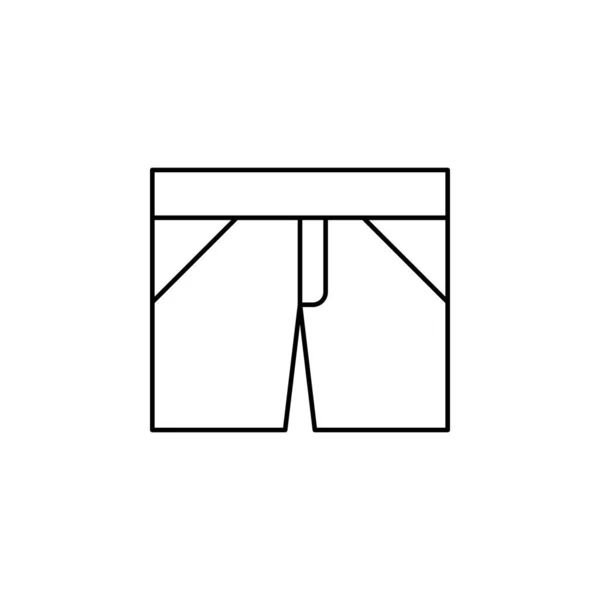 Ikona Kraťasy Jednoduchá Ilustrace Vektorových Ikon Oblečení Pro Web — Stockový vektor