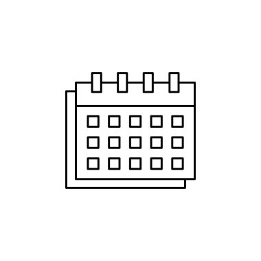 Takvim simgesi vektör illüstrasyonu