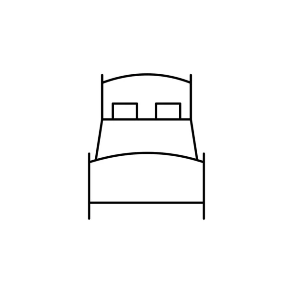 Cama Ícone Vetor Ilustração — Vetor de Stock