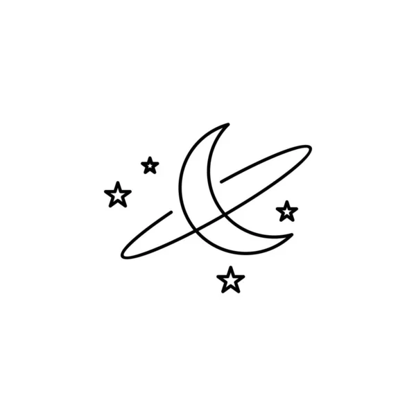 Moon Icon Vector Illustration — Stock Vector