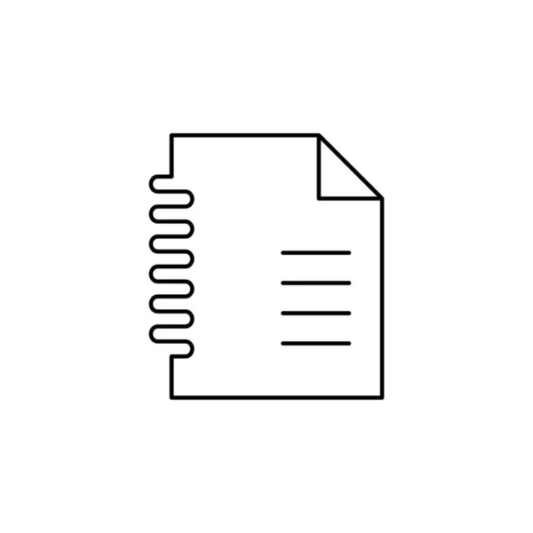 Document Icône Vecteur Isolé Sur Fond Blanc Presse Papiers Signe — Image vectorielle