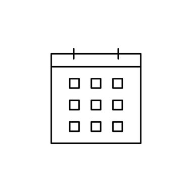 Takvim simgesi vektör illüstrasyonu