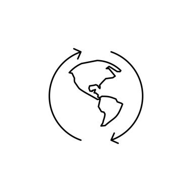 Yeryüzü ikon vektör çizimi