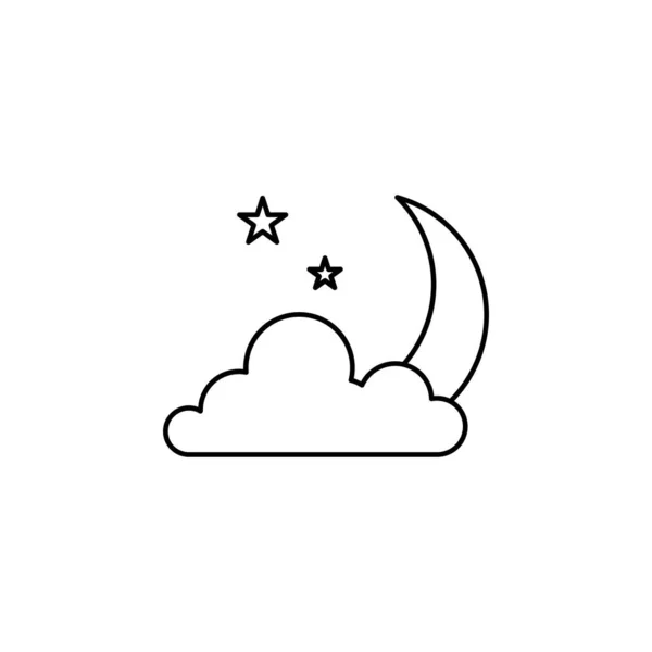 Moon Icon Vector Illustration — Stock Vector