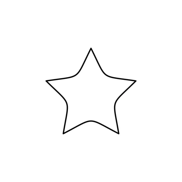 Csillag Ikon Vektor Elszigetelt Fehér Háttér Web Mobil App Design — Stock Vector