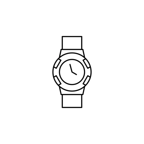 Horloge Pictogram Vector Geïsoleerd Witte Achtergrond Klok Transparant Teken Lineaire — Stockvector