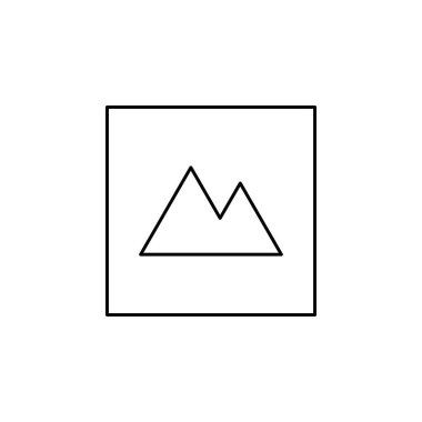 Bir dağ simgesinin vektör çizimi