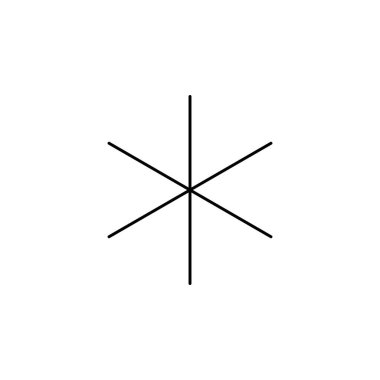 Web ve mobil uygulama tasarımınız için beyaz arkaplanda izole edilmiş yıldız simgesi vektörü, çapraz logo kavramı