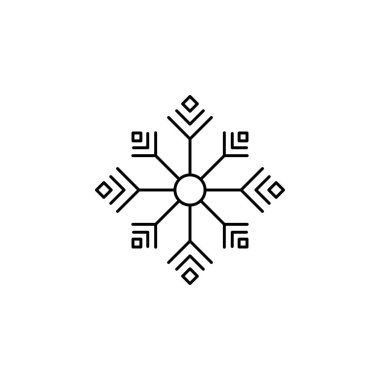 kar Tanesi simgesi vektör çizimi