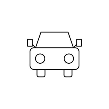 Araç vektör logosu simgesi. beyaz arkaplanda izole.