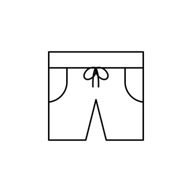 şort simgesi. Web için kıyafet vektör simgelerinin basit illüstrasyonu