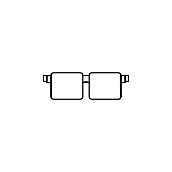 Glasögon Ikon Vektor Isolerad Vit Bakgrund Logotyp Begreppet Spik Tecken — Stock vektor