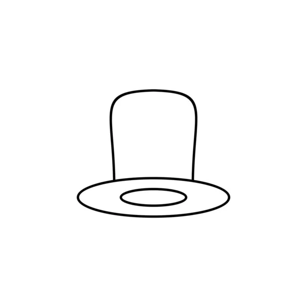 Значок Шляпы Контурная Иллюстрация Векторных Значков Бейсболки Сети — стоковый вектор