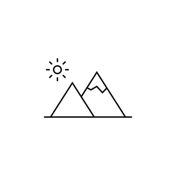 Montanha Ícone Vetor Ilustração — Vetor de Stock