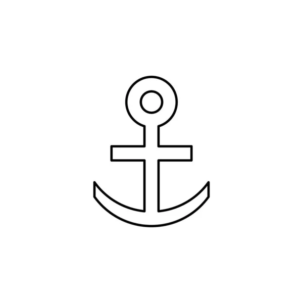 Anker Symbol Auf Weißem Hintergrund — Stockvektor