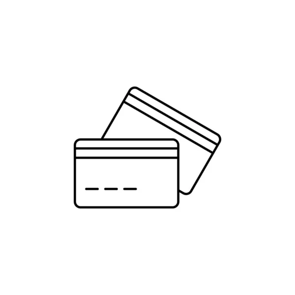 Vektor Kreditkort Ikon Isolerad Vit Bakgrund Illustration — Stock vektor