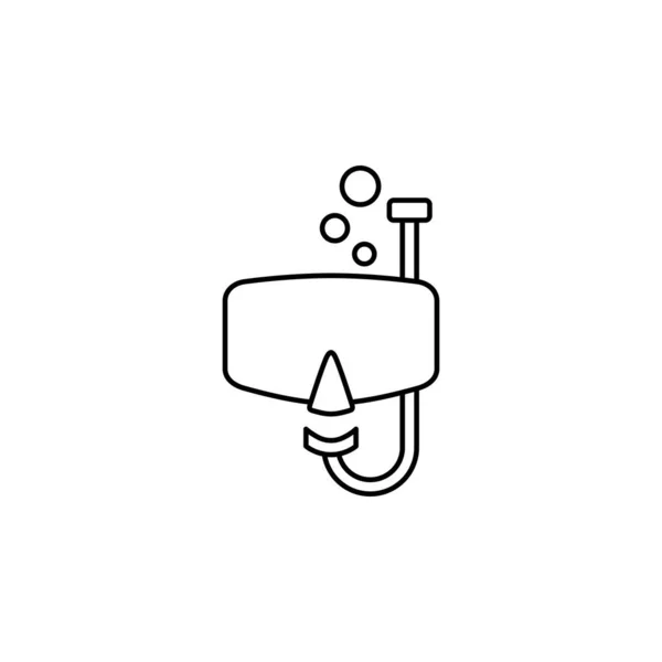 Icône Plongée Apnée Design Équipement Plongée Symbole — Image vectorielle