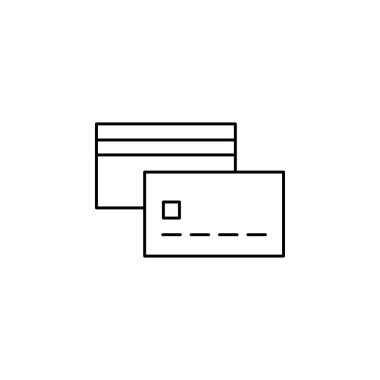 Kredi kartı ikonu vektör illüstrasyonu