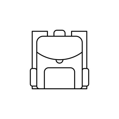 sırt çantası simgesi vektör illüstrasyonu