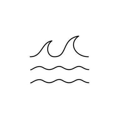 Dalga logo şablonu vektör resimleme tasarımı