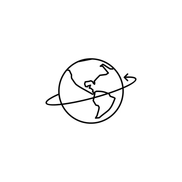 Planet Earth Icon Vector Illustration Design — ストックベクタ