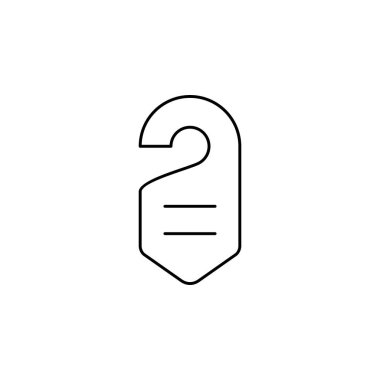 Kapı Askısı, Otel ikon vektör çizimi