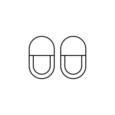 Terlik, sandalet ikonu vektör çizimi tasarımı