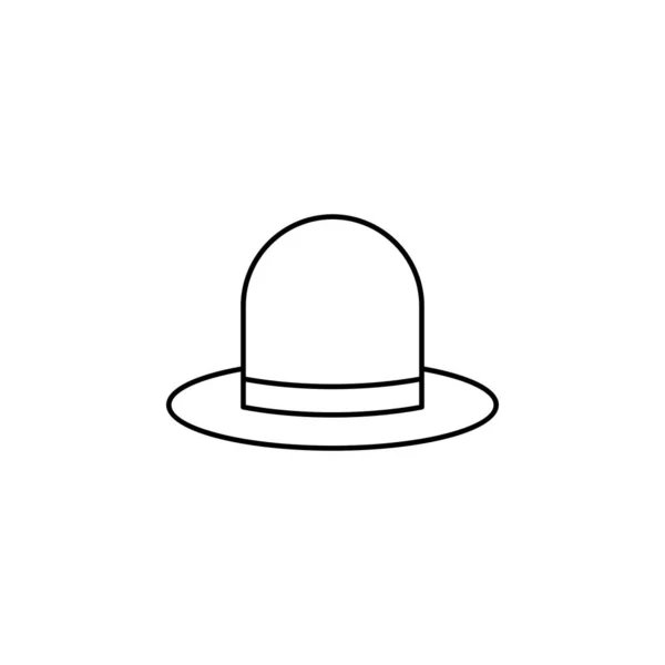 Icono Del Sombrero Esquema Ilustración Los Iconos Vectoriales Vaqueros Para — Archivo Imágenes Vectoriales