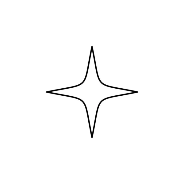 Vector Icono Estrella Aislado Sobre Fondo Blanco Signo Mágico Transparente — Archivo Imágenes Vectoriales