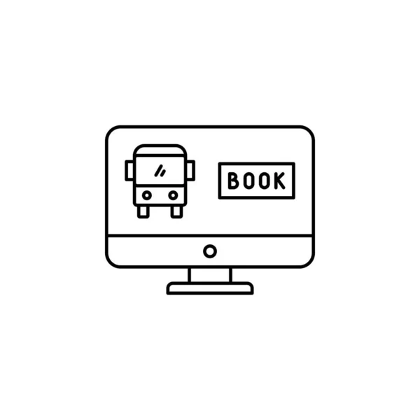 Bokning Biljett Beställa Vektor Ikon Illustration Design — Stock vektor