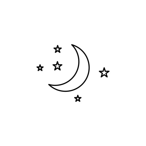 Moon Icon Vector Illustration — Stock Vector