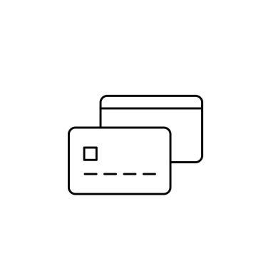 Yüksek teknolojili düz dizayn kredi kartı ikonu. Ödeme kavramının vektör çizimi