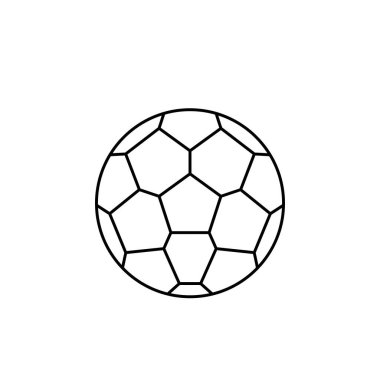 Futbol topu ikonu. vektör illüstrasyonu