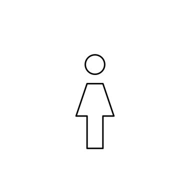 Kadın figürü ikonu olan kadın. vektör illüstrasyonu